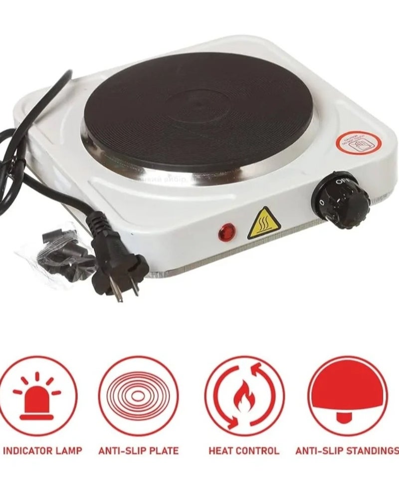 Generic Electric Hot Plate Cooker – Portable Single Burner Stove with Adjustable Temperature Control, Non-Stick Heating Surface, Fast Heating & Energy Efficient Electric Stove for Home, Office, Dorm & Outdoor Use - Image 1